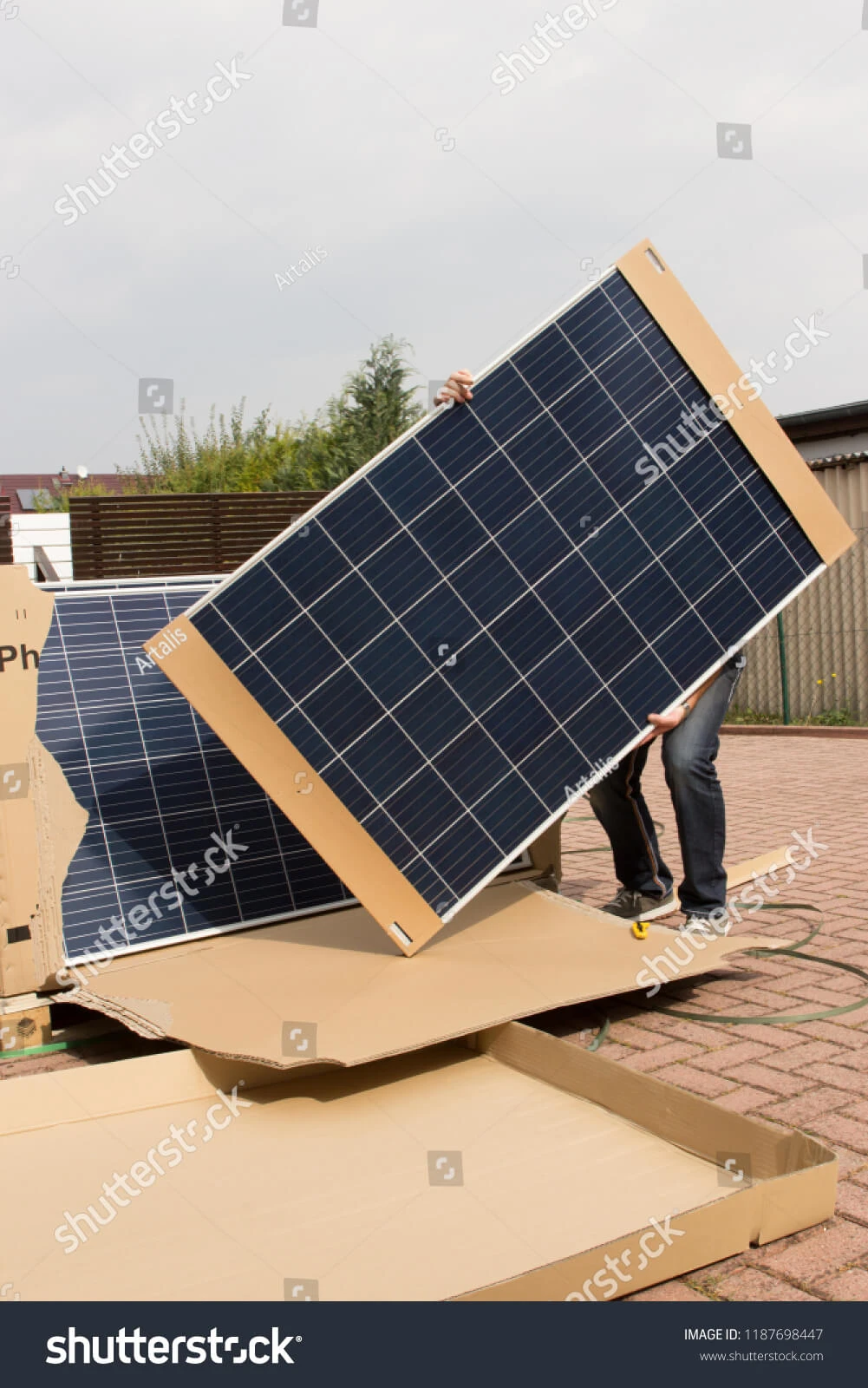 stock photo solar panels for green energy 1187698447 1